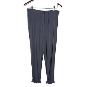 Loro Piana grey 100% silk tapered trouser pants sz 40 US 4